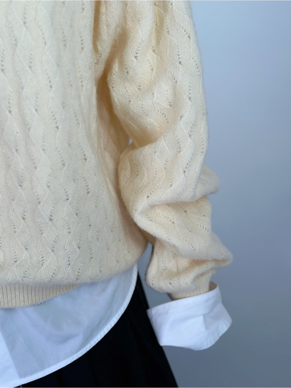 J.Crew Like New Soft Wool Blend Textured Knit Cardigan Women’s XS Cream - Picture 8 of 12